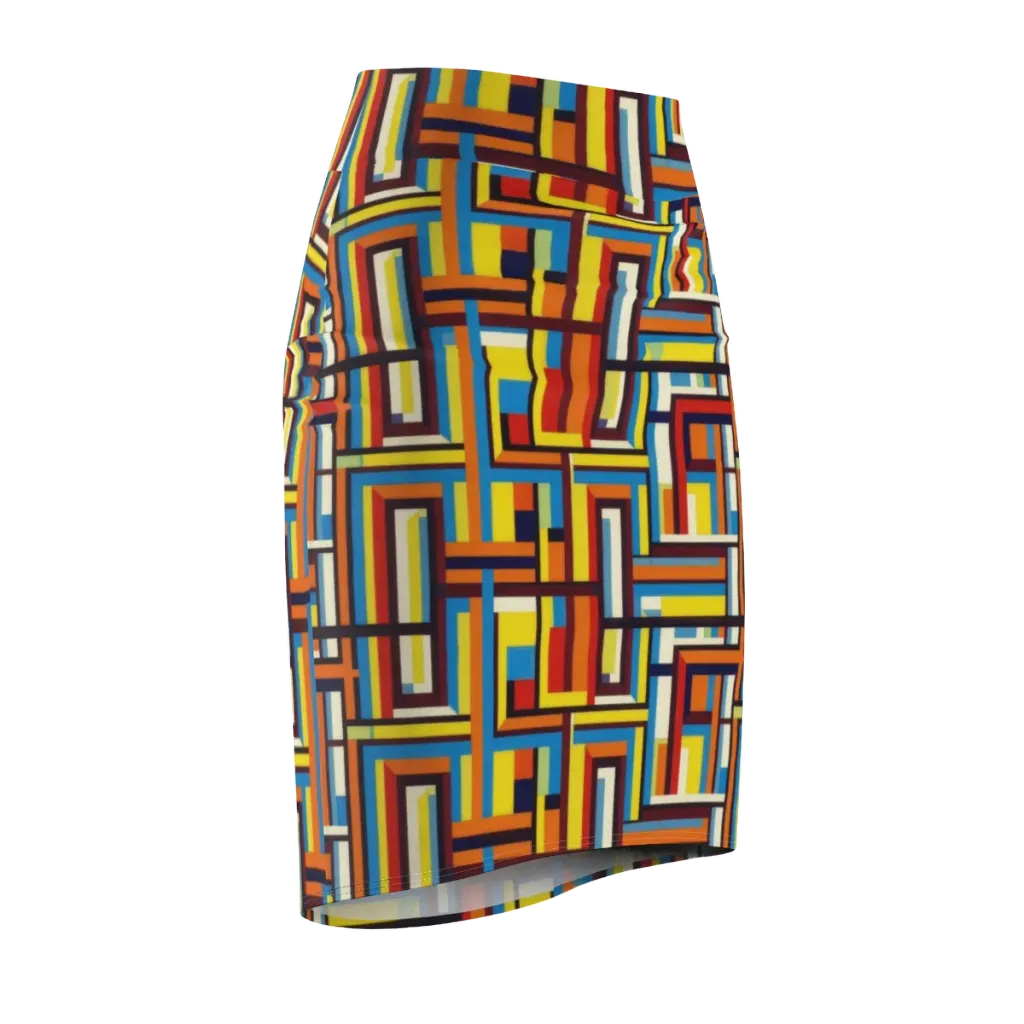Modular Voltage on Pencil Skirt — Front Side