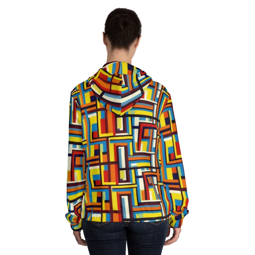 Modular Voltage on Women's Full-Zip Hoodie — Back On Person