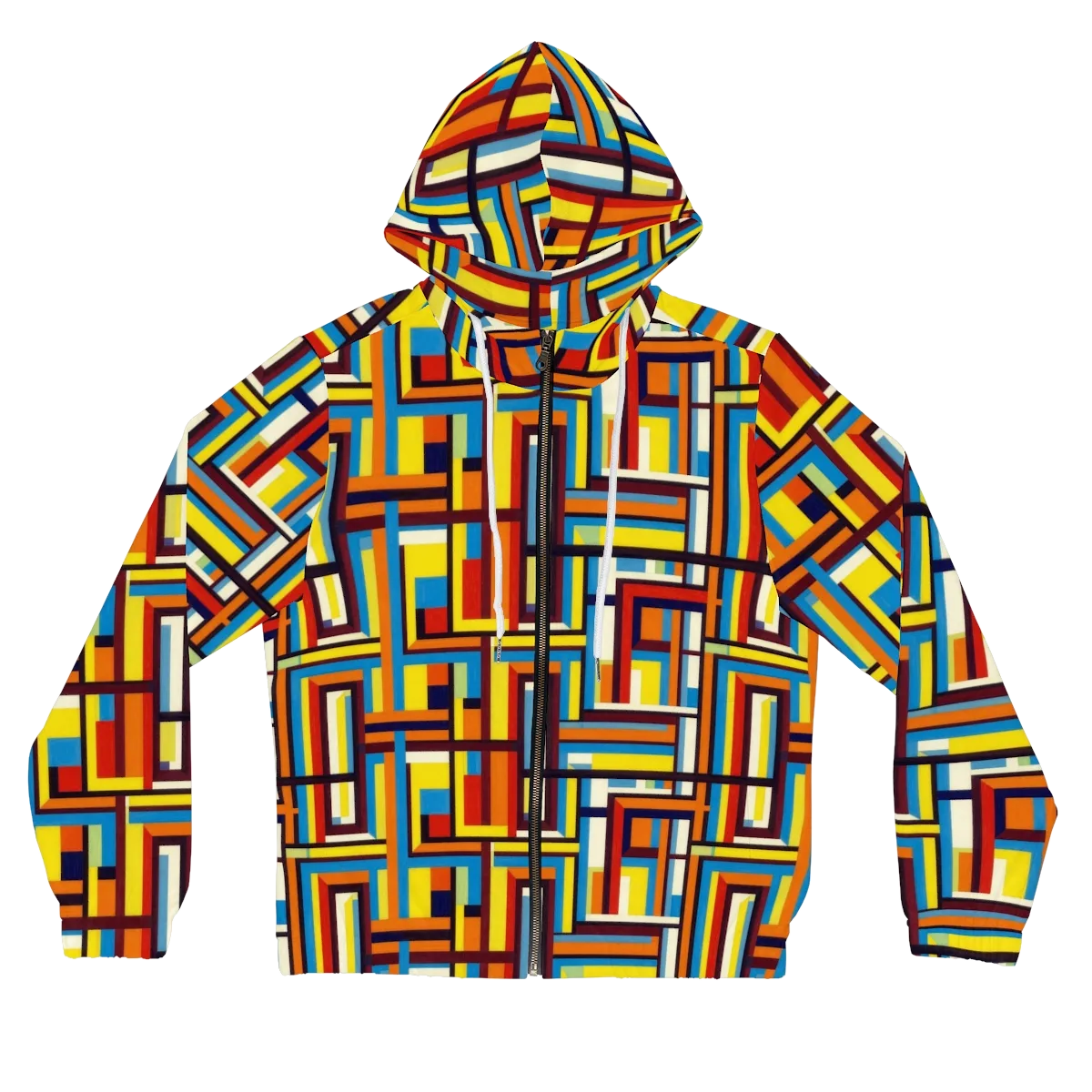 Modular Voltage on Women's Full-Zip Hoodie — Front
