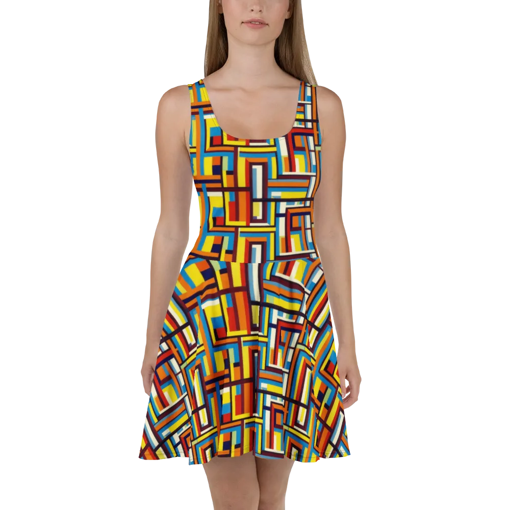 Modular Voltage on Skater Dress — Front