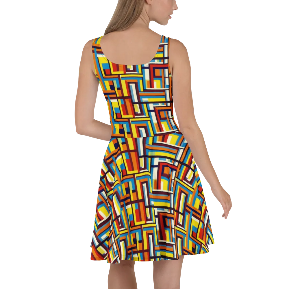 Modular Voltage on Skater Dress — Back