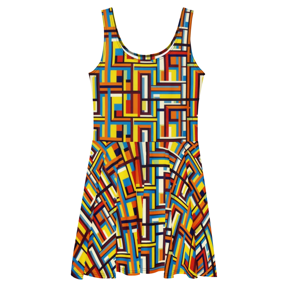 Modular Voltage on Skater Dress — Front