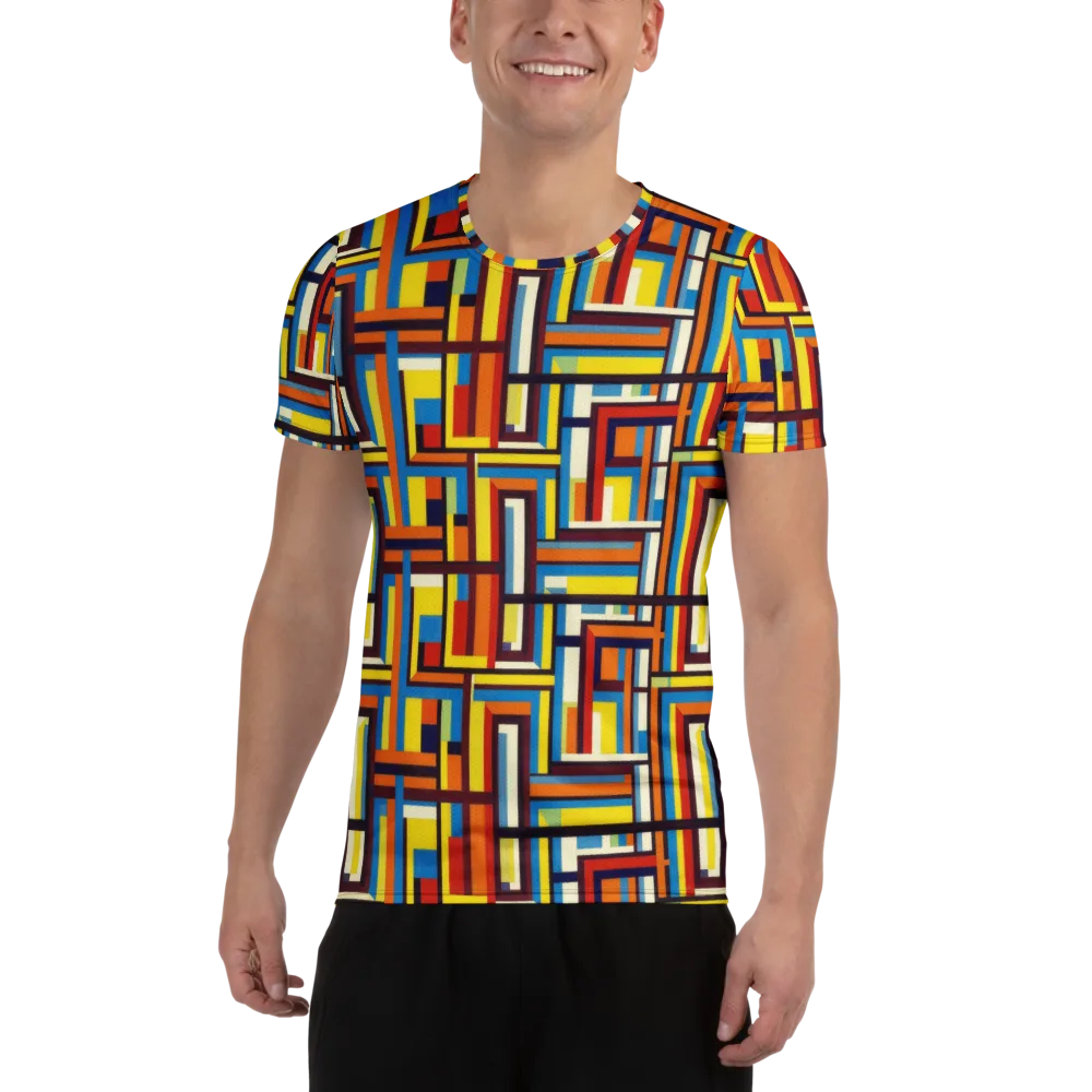 Modular Voltage on Men's Athletic T-Shirt — Front