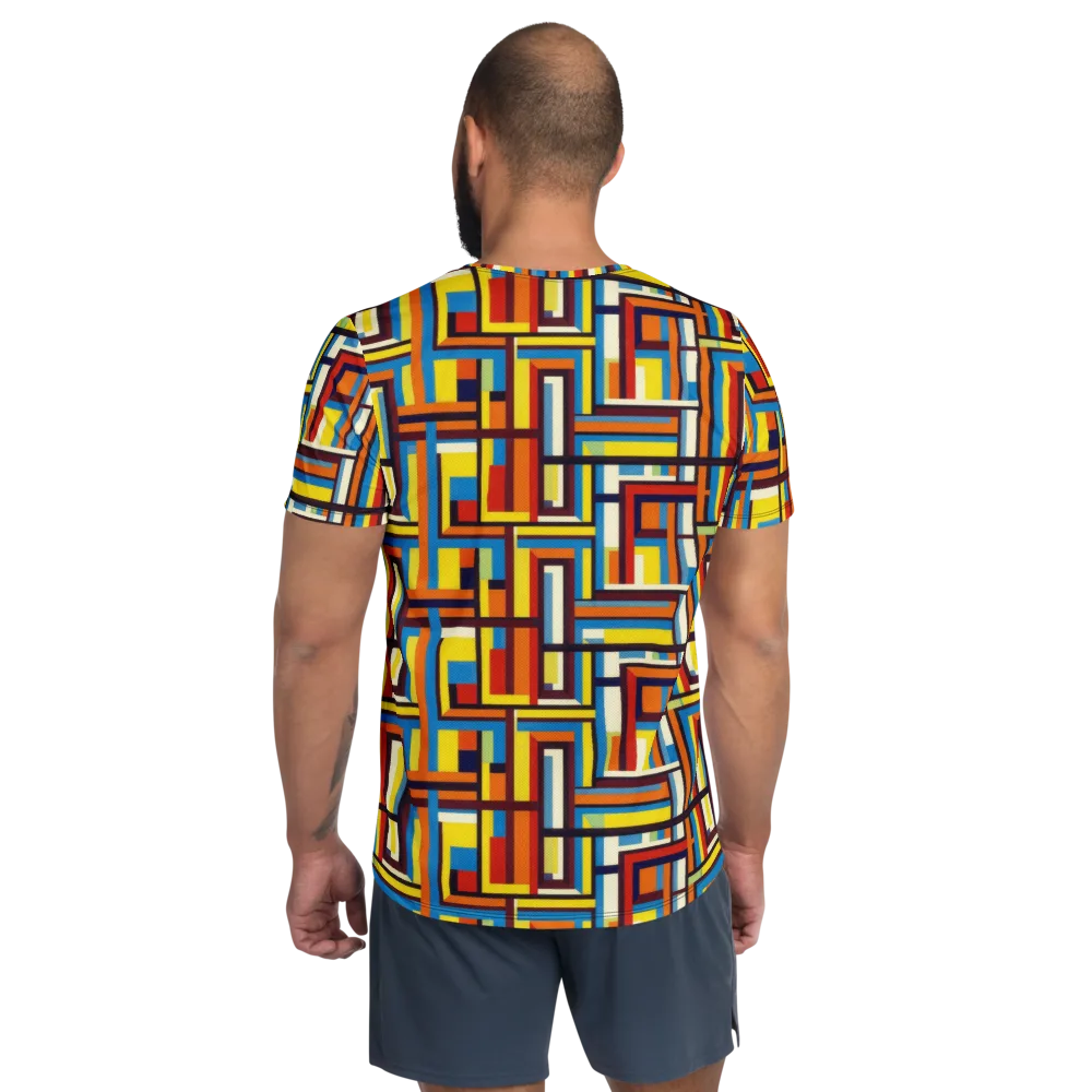 Modular Voltage on Men's Athletic T-Shirt — Back