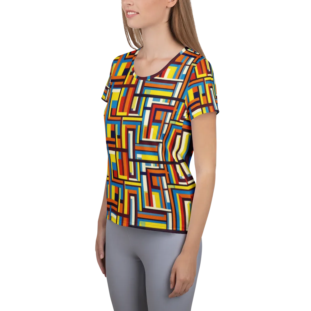 Modular Voltage on Women's Athletic T-Shirt — Left