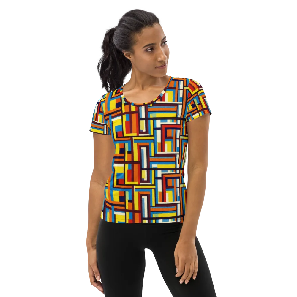 Modular Voltage on Women's Athletic T-Shirt — Front