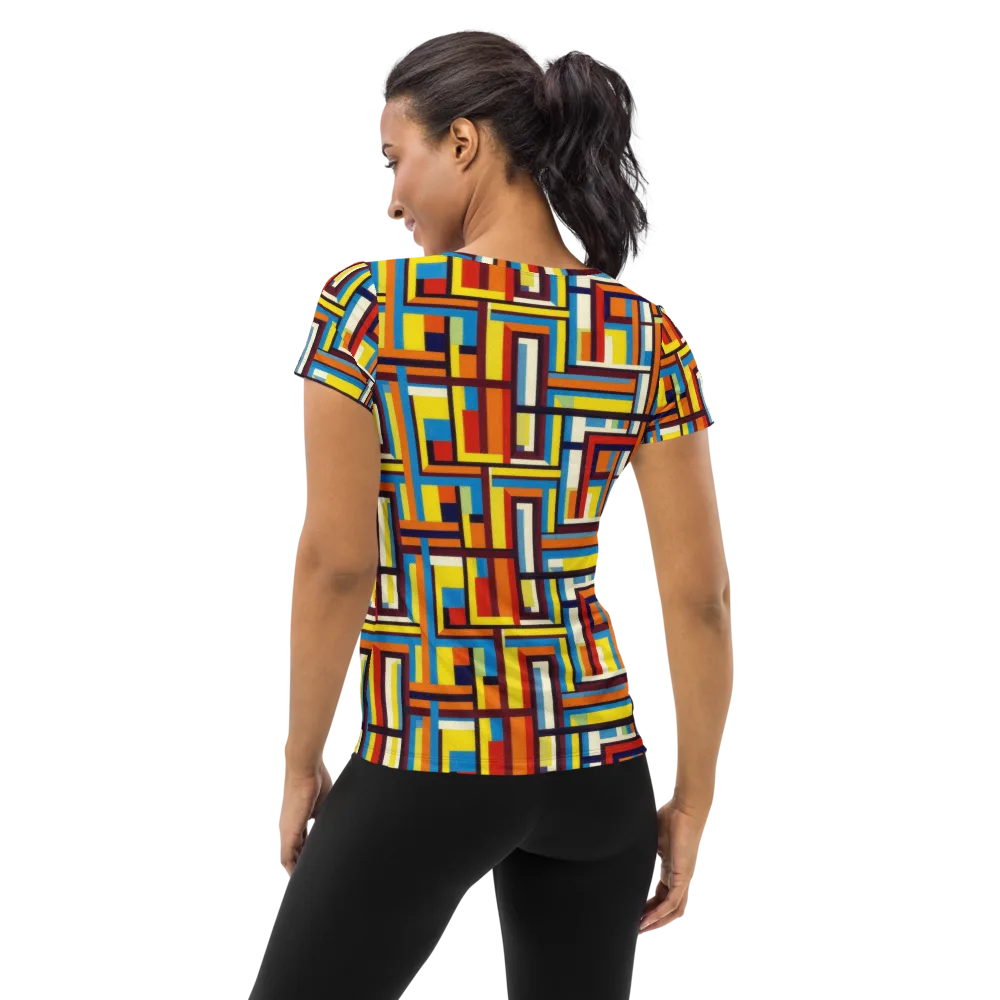 Modular Voltage on Women's Athletic T-Shirt — Back