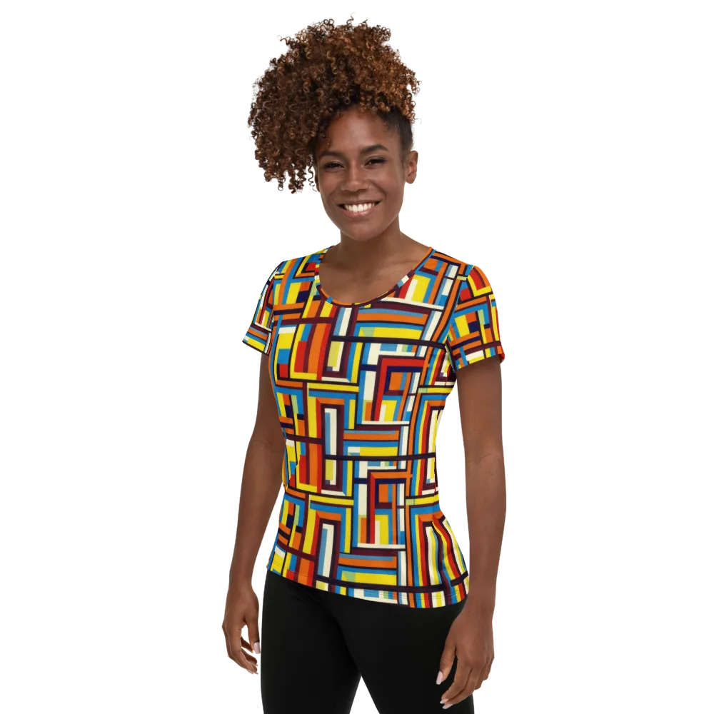 Modular Voltage on Women's Athletic T-Shirt — Left