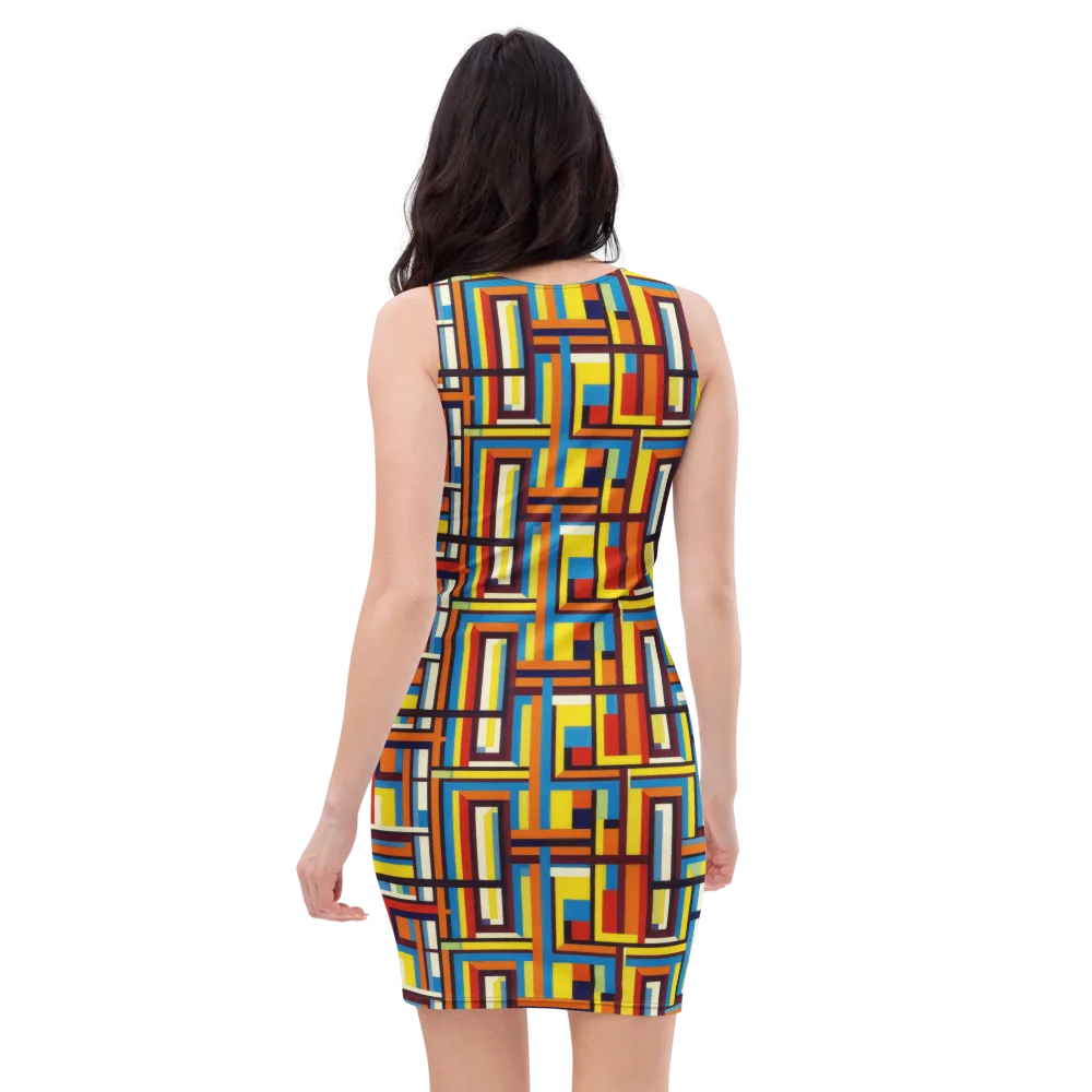 Modular Voltage on Bodycon Dress — Back