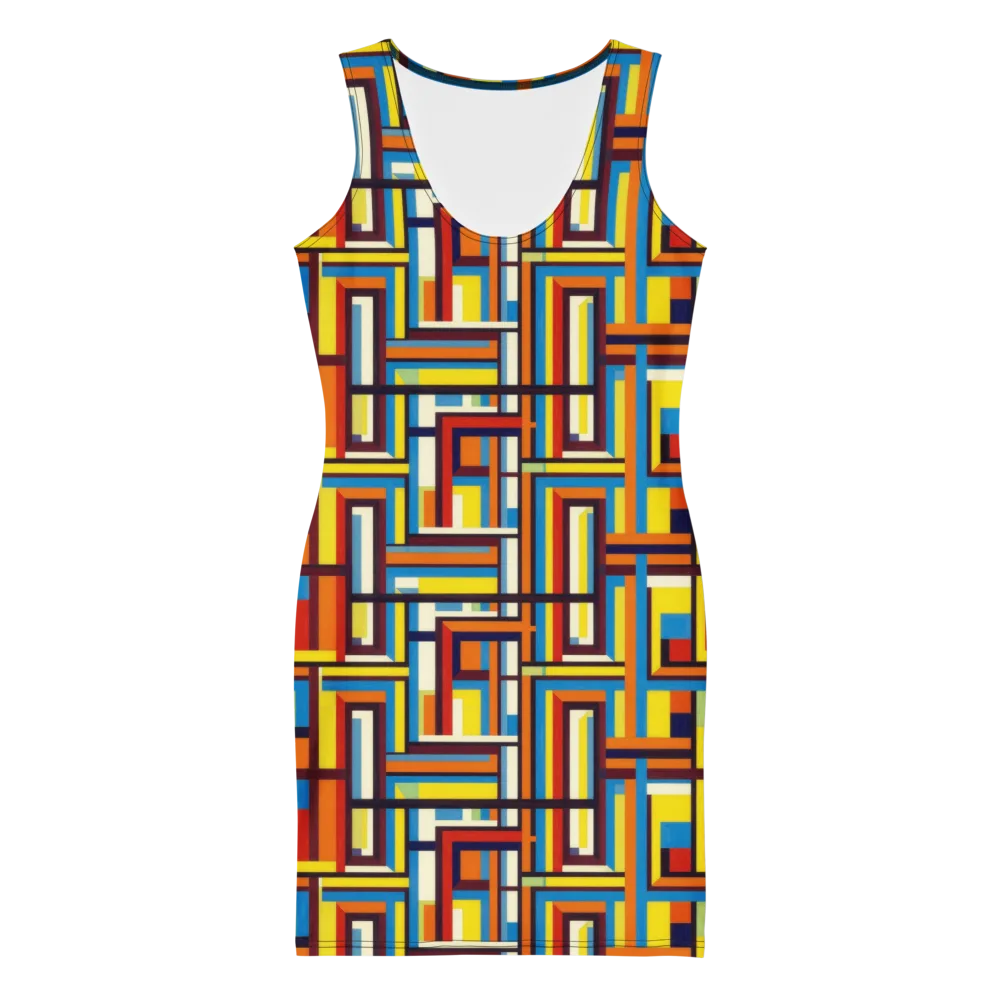 Modular Voltage on Bodycon Dress — Front