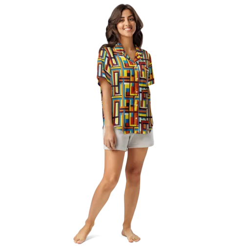 Modular Voltage on a Women's Short Sleeve Pajama Top