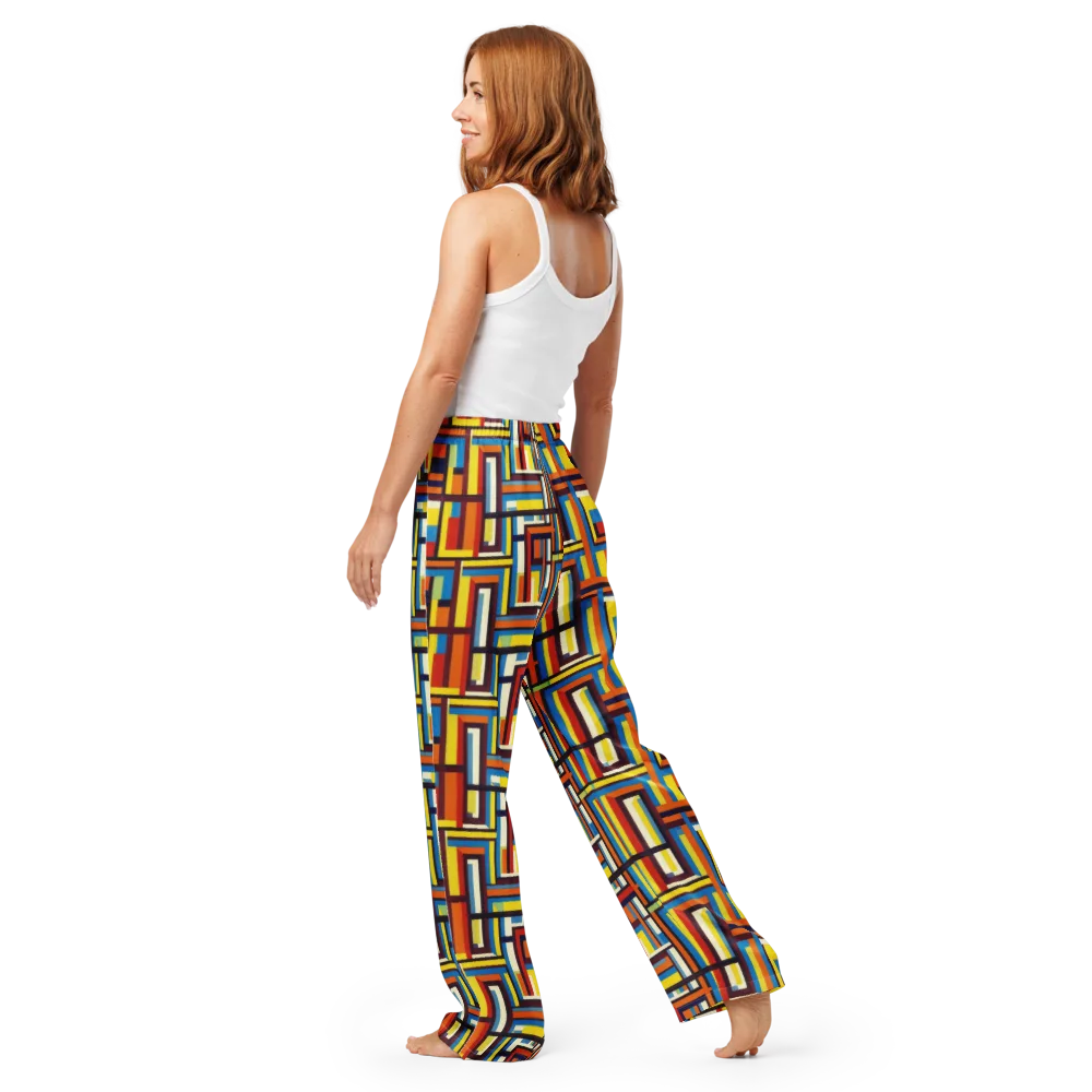 Modular Voltage on Women's Pajama Pants — Back