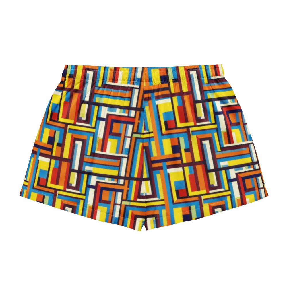 Modular Voltage on Women's Pajama Shorts — Back