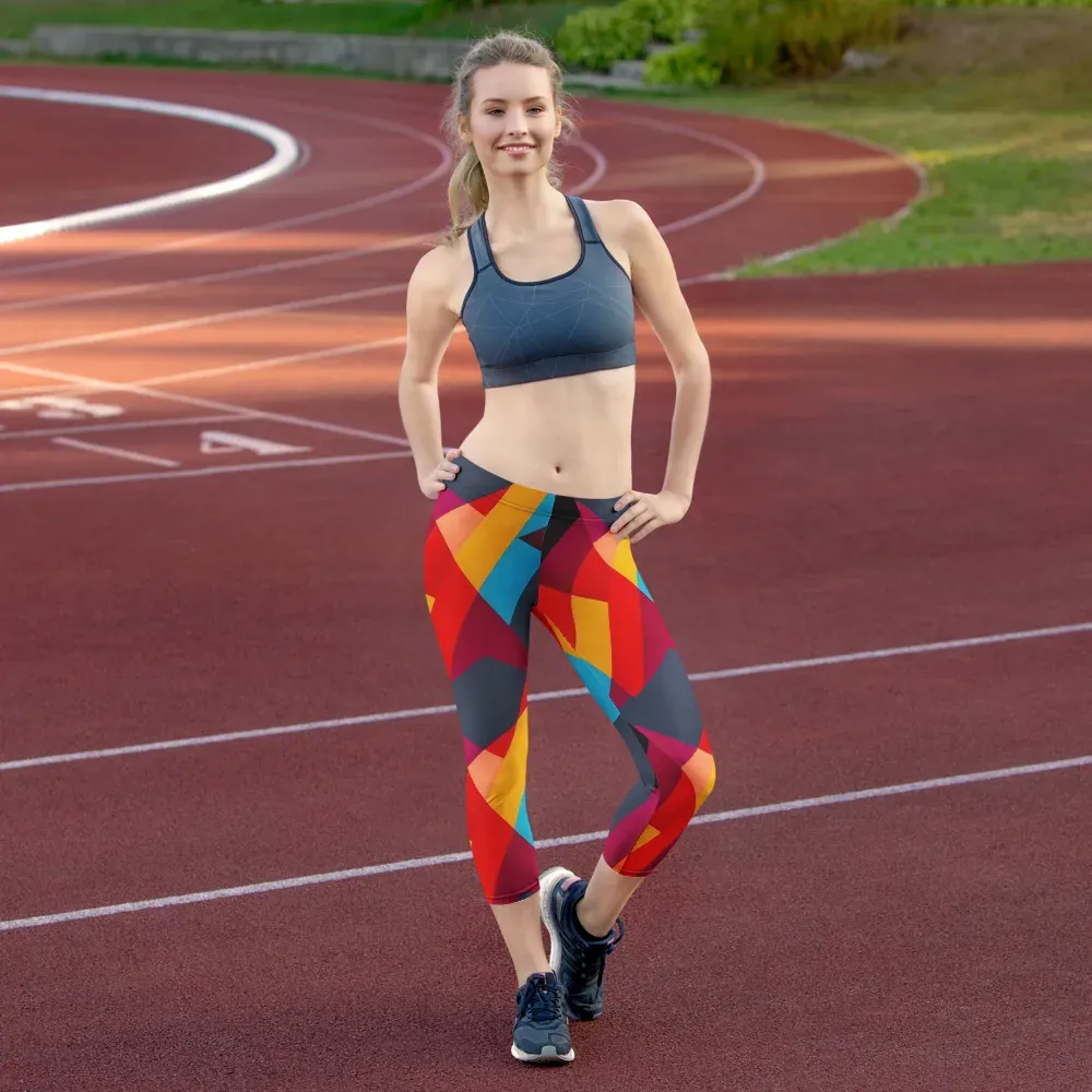 Chromatic Interlock on Capri Leggings — Front
