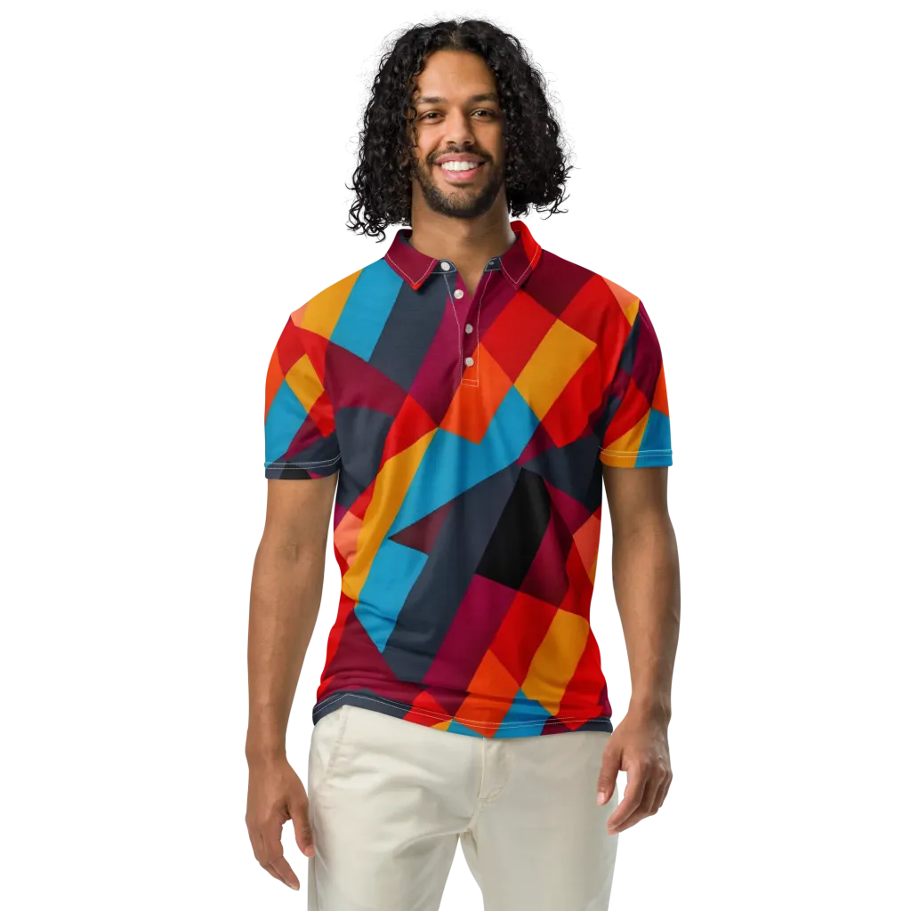 Chromatic Interlock on Men's Slim Fit Polo Shirt — Front