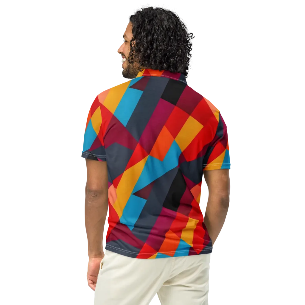 Chromatic Interlock on Men's Slim Fit Polo Shirt — Back