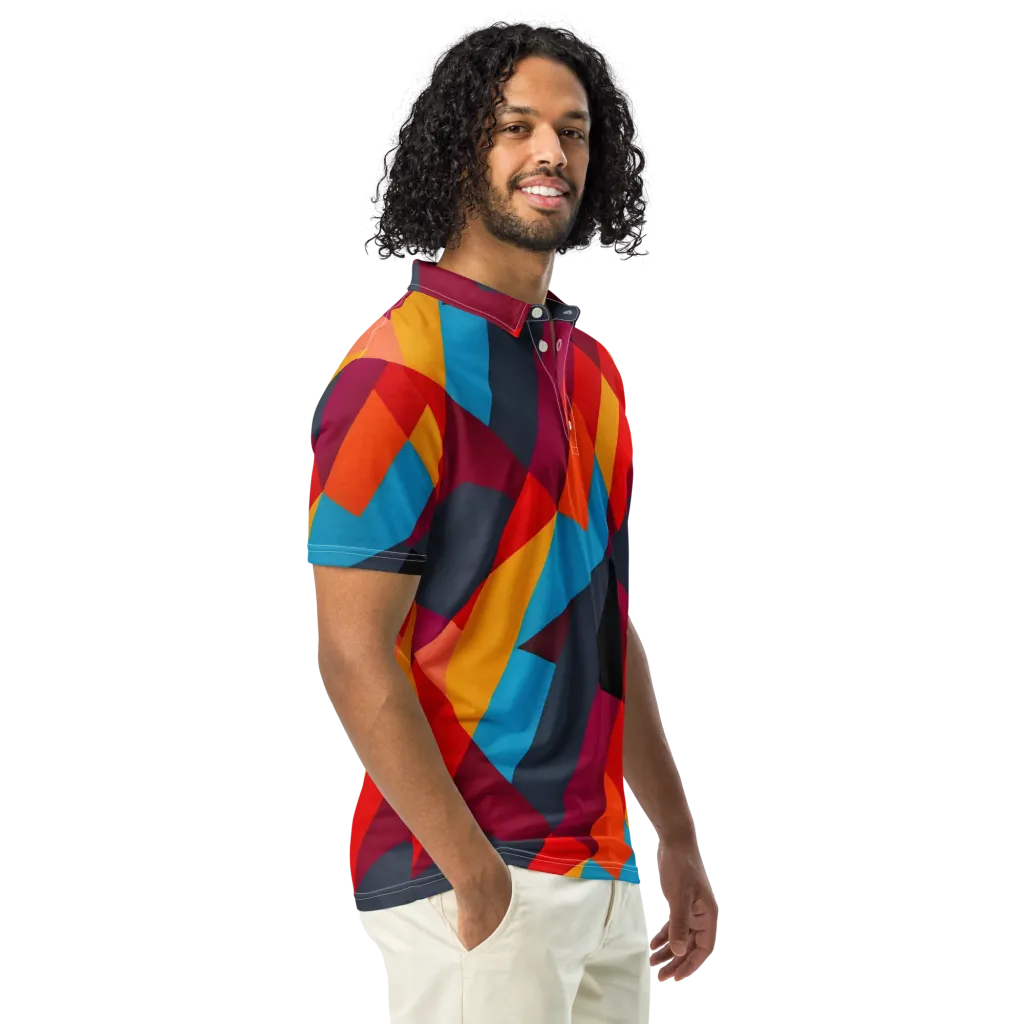Chromatic Interlock on Men's Slim Fit Polo Shirt — Right Front