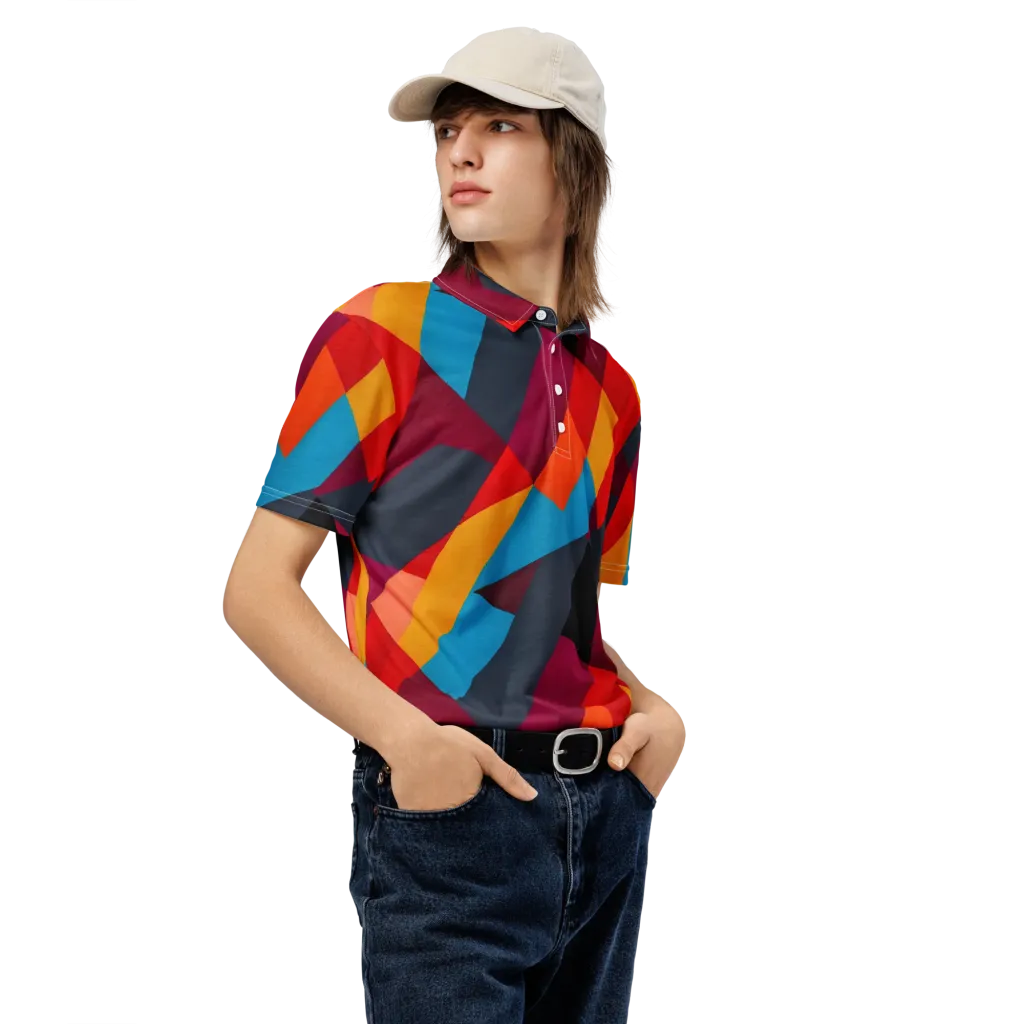 Chromatic Interlock on Men's Slim Fit Polo Shirt — Right Front