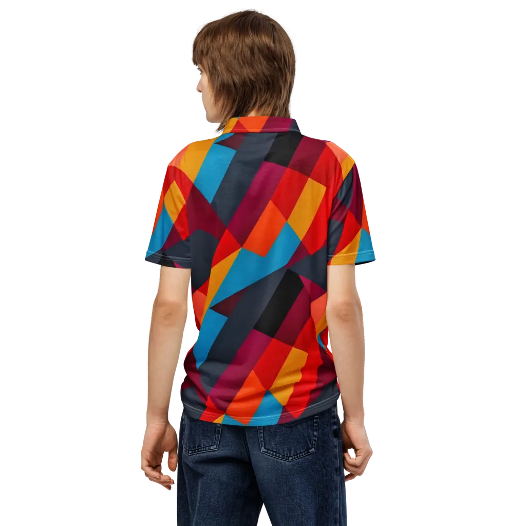 Chromatic Interlock on Men's Slim Fit Polo Shirt — Back