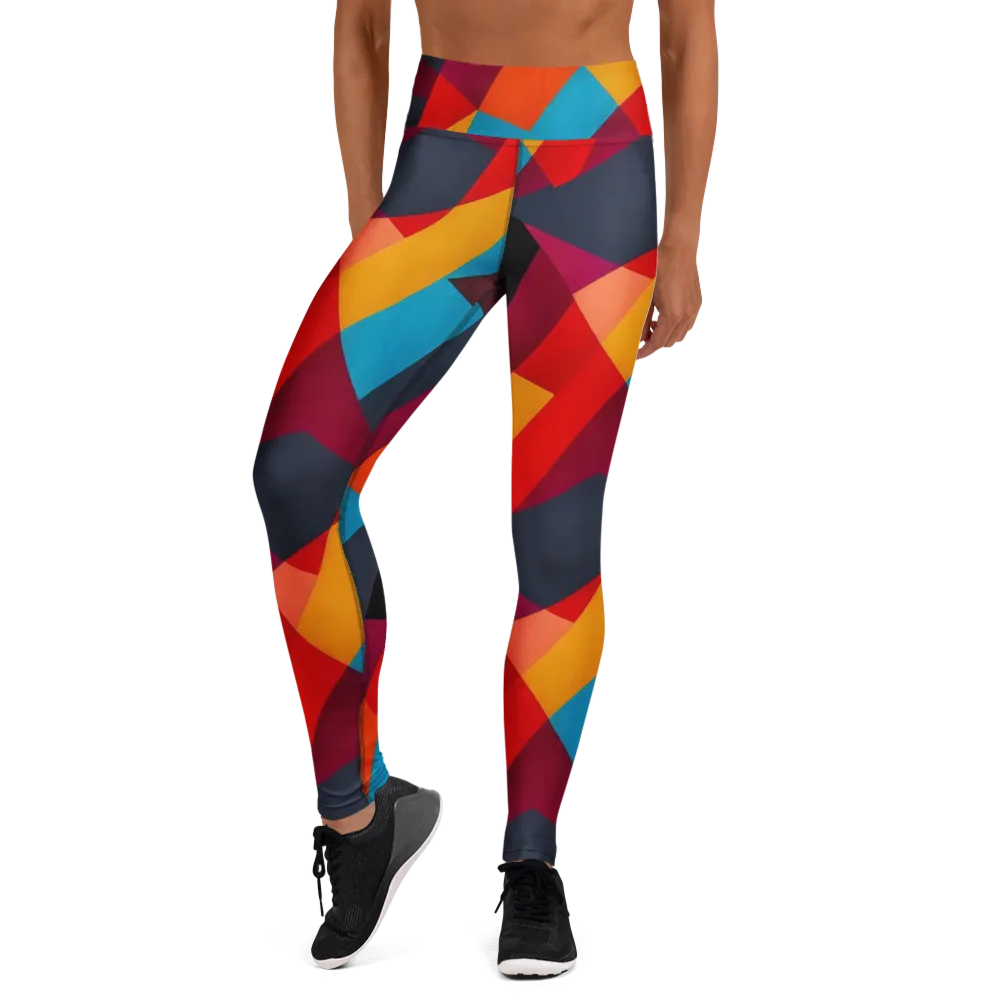 Chromatic Interlock on Yoga Leggings — Front