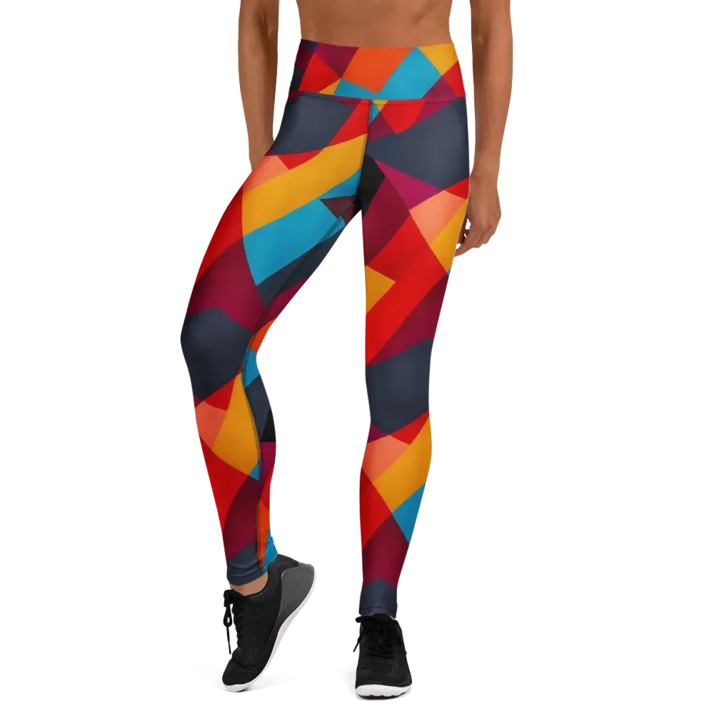 Chromatic Interlock on Yoga Leggings — Front