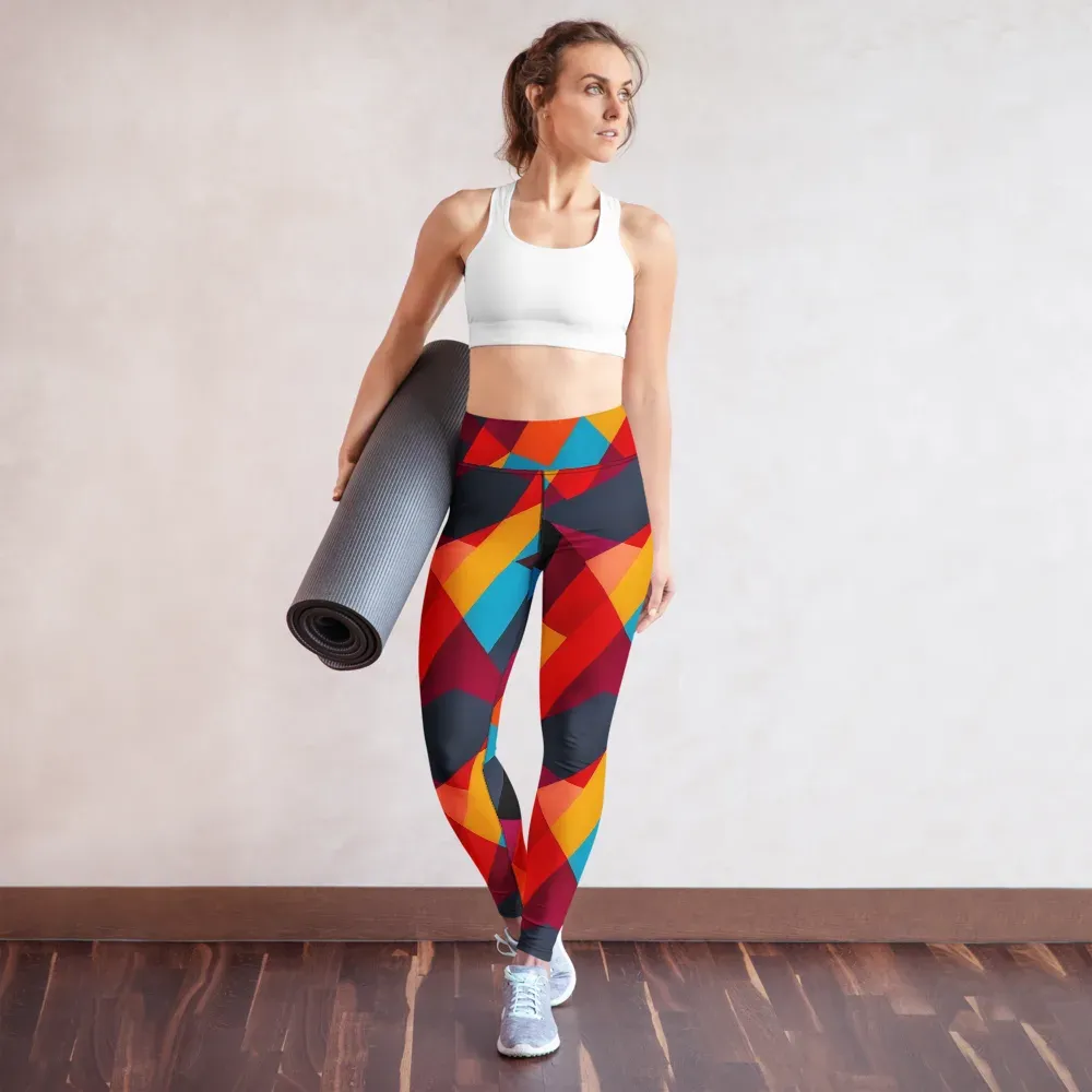 Chromatic Interlock on Yoga Leggings — Front