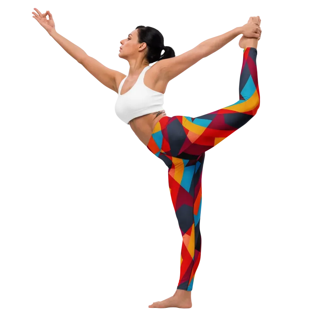 Chromatic Interlock on Yoga Leggings — Left