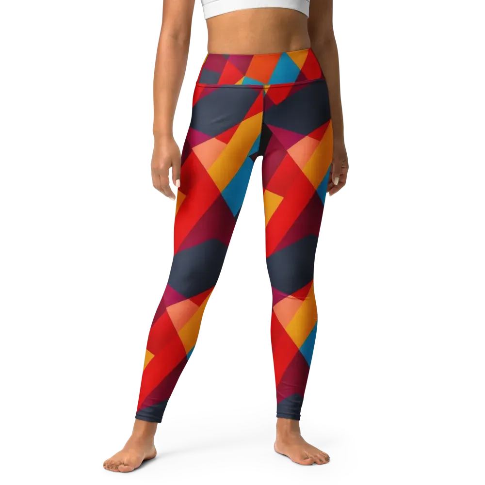 Chromatic Interlock on Yoga Leggings — Front