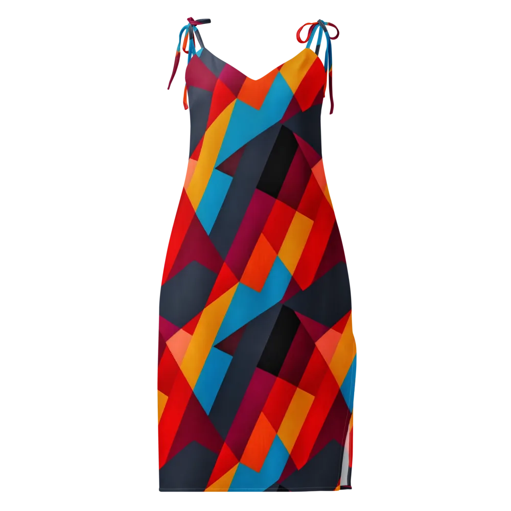 Chromatic Interlock on Slip Dress — Front