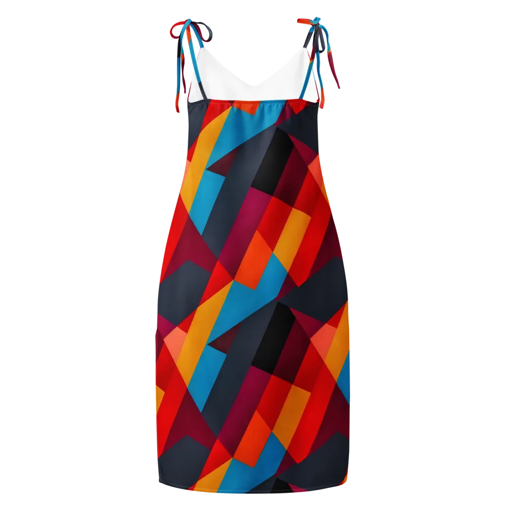 Chromatic Interlock on Slip Dress — Back