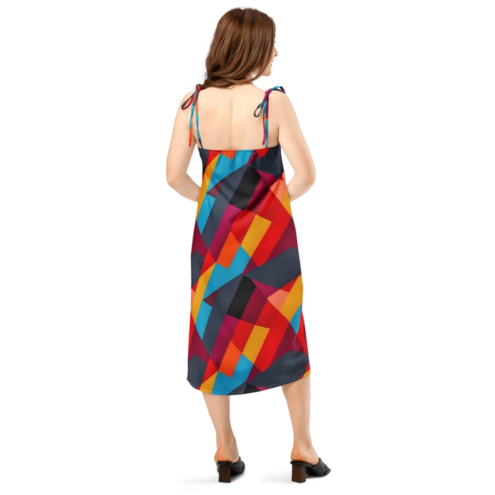 Chromatic Interlock on Slip Dress — Back