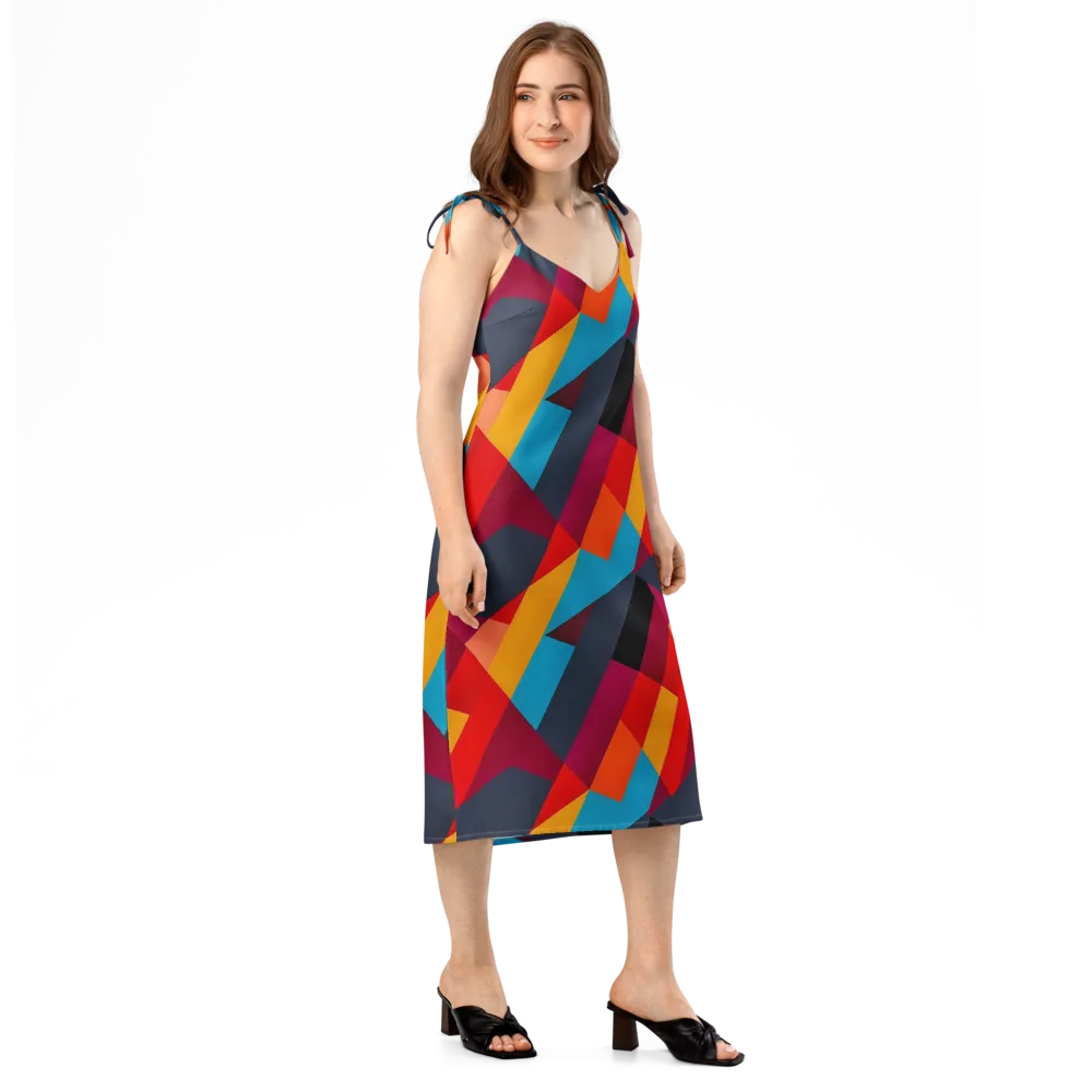Chromatic Interlock on Slip Dress — Right Front