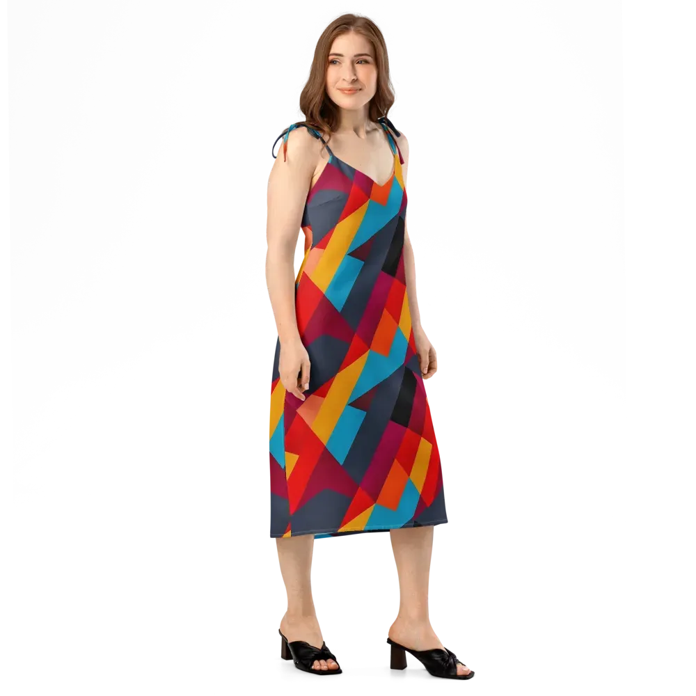Chromatic Interlock on Slip Dress — Right Front