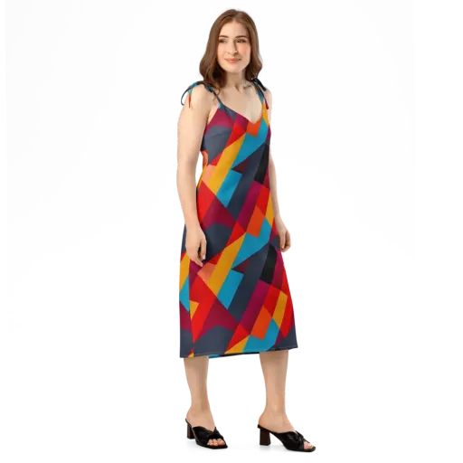 Chromatic Interlock on a Slip Dress