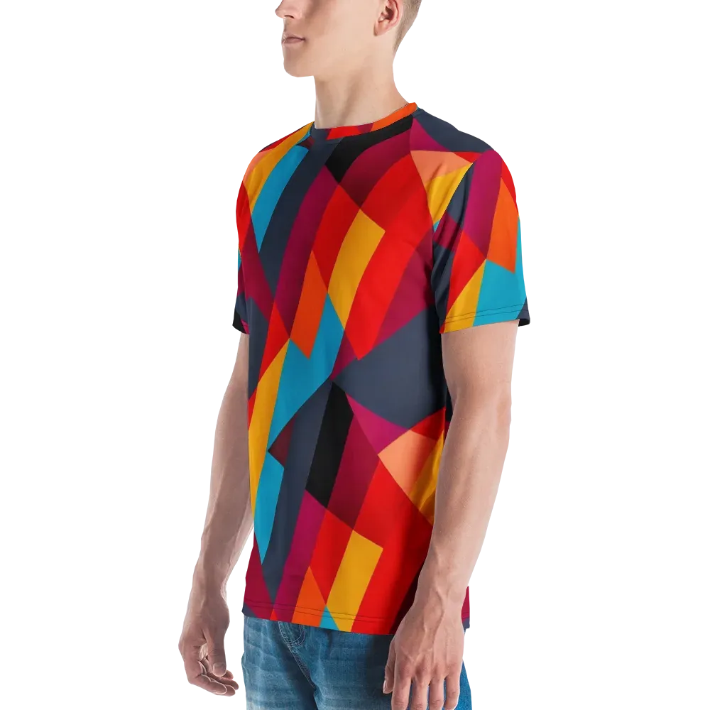 Chromatic Interlock on Men's Crew Neck T-Shirt — Left