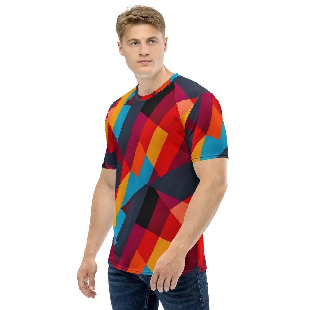 Chromatic Interlock on Men's Crew Neck T-Shirt — Left
