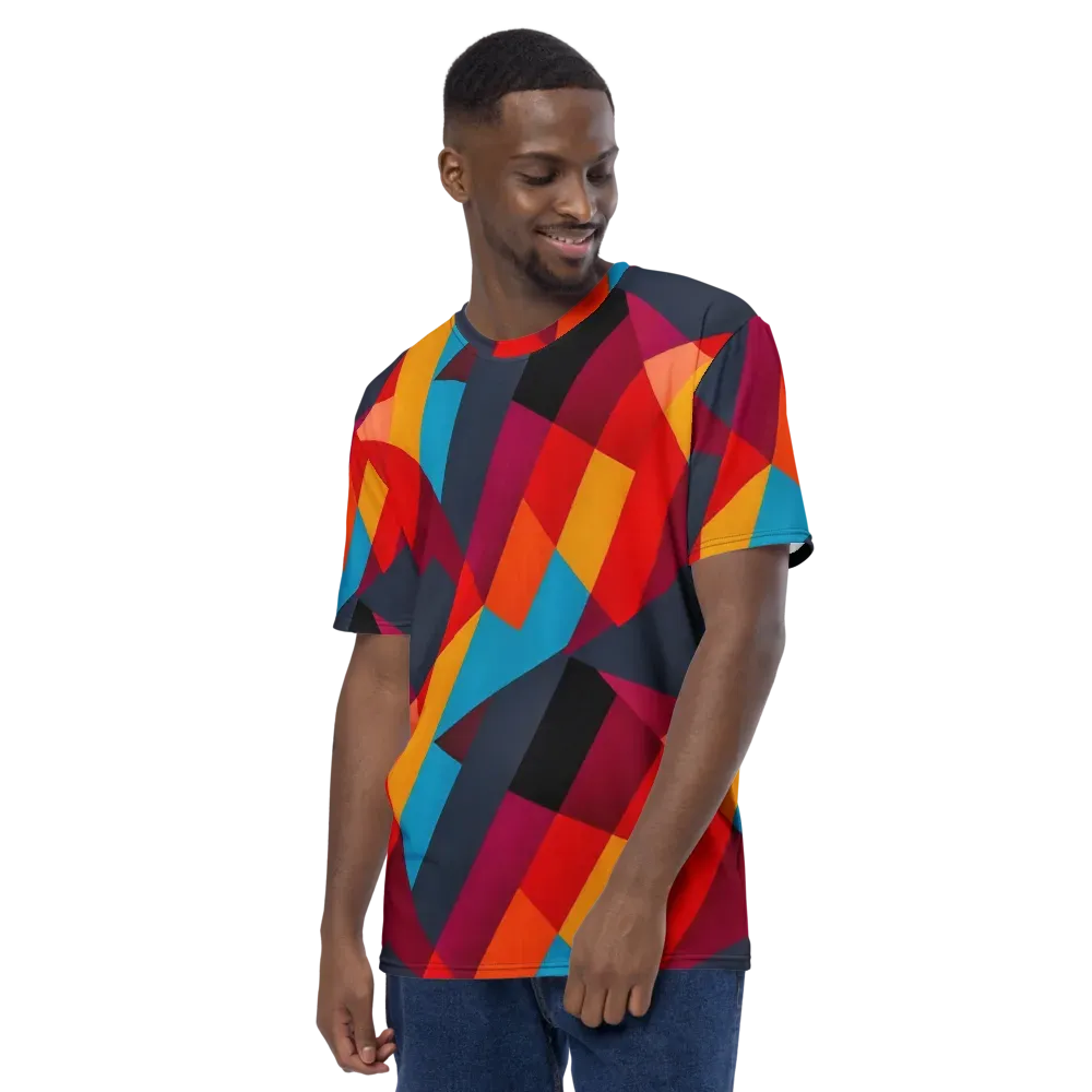 Chromatic Interlock on Men's Crew Neck T-Shirt — Left