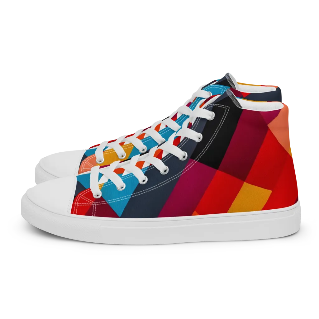 Chromatic Interlock on Men's High Top Canvas Shoes — Left