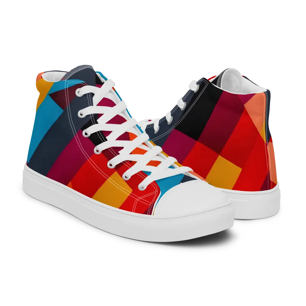 Chromatic Interlock on Men's High Top Canvas Shoes — Right