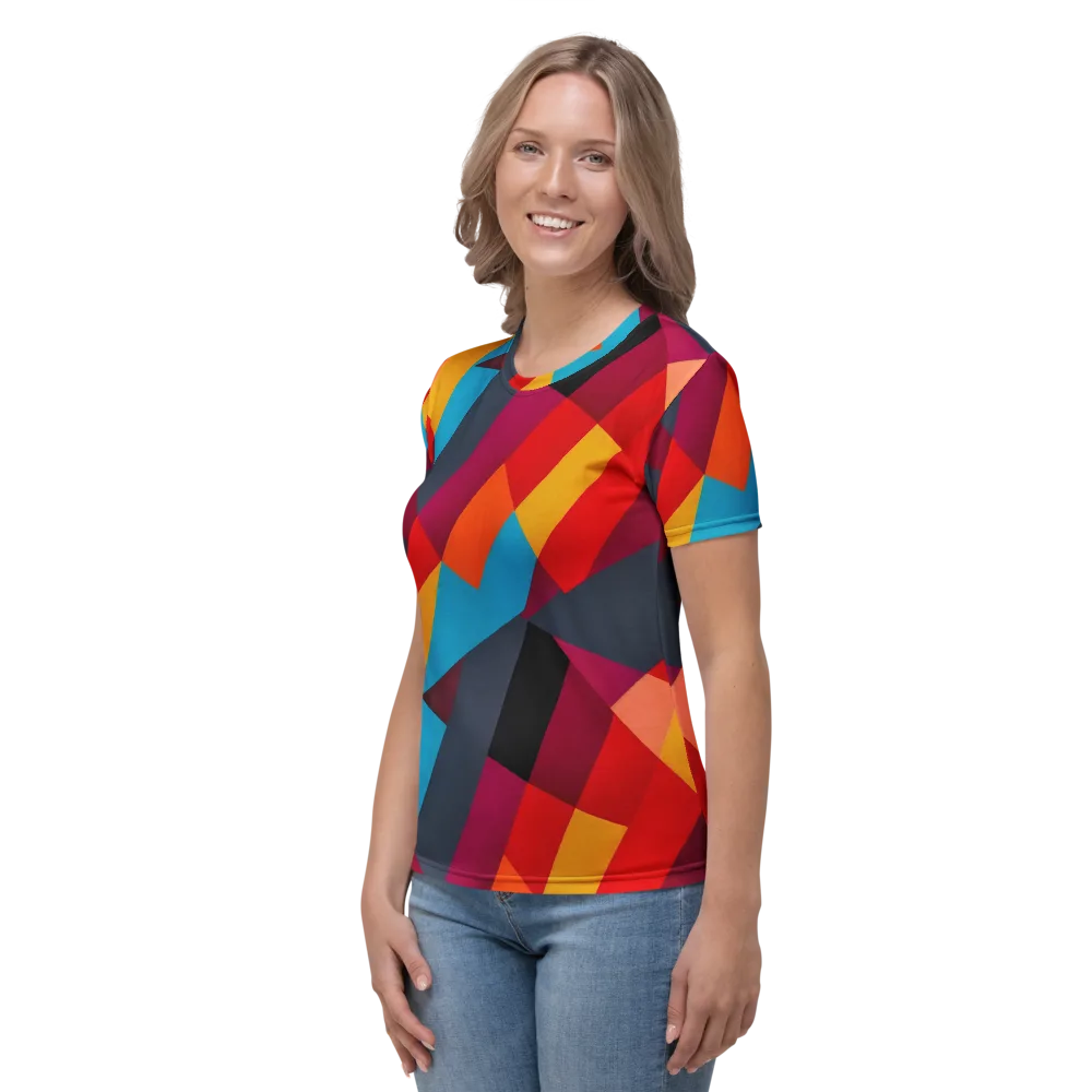 Chromatic Interlock on Women's Crew Neck T-Shirt — Left