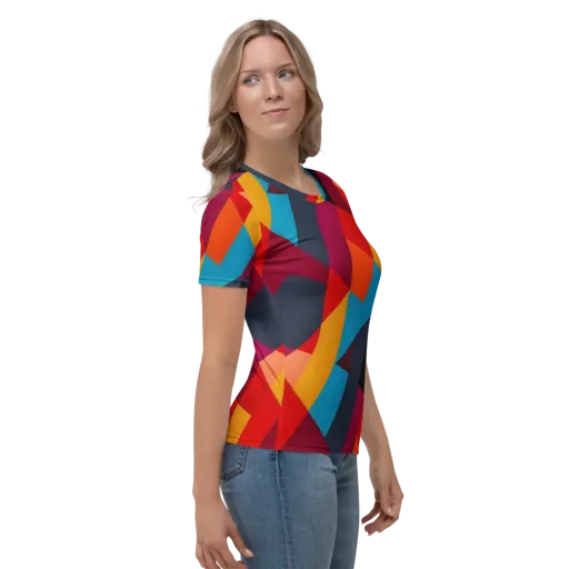 Chromatic Interlock on a Women's Crew Neck T-Shirt