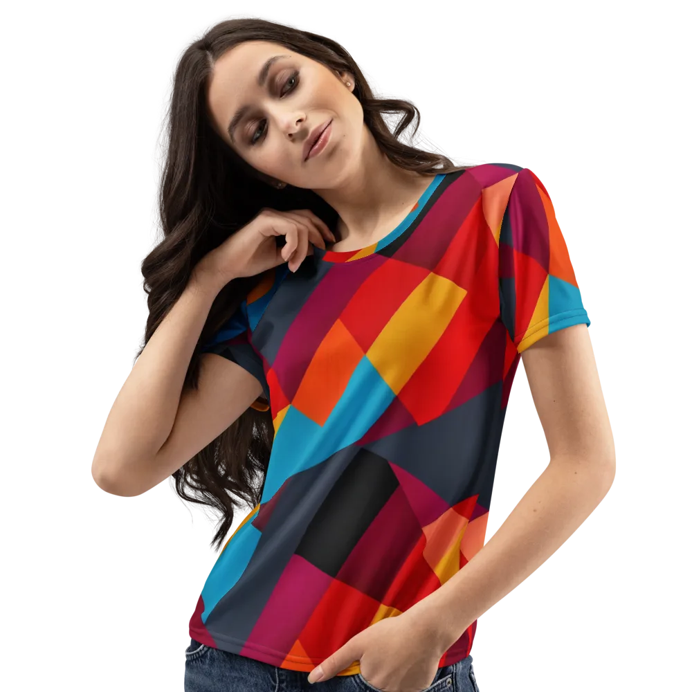 Chromatic Interlock on Women's Crew Neck T-Shirt — Left Front