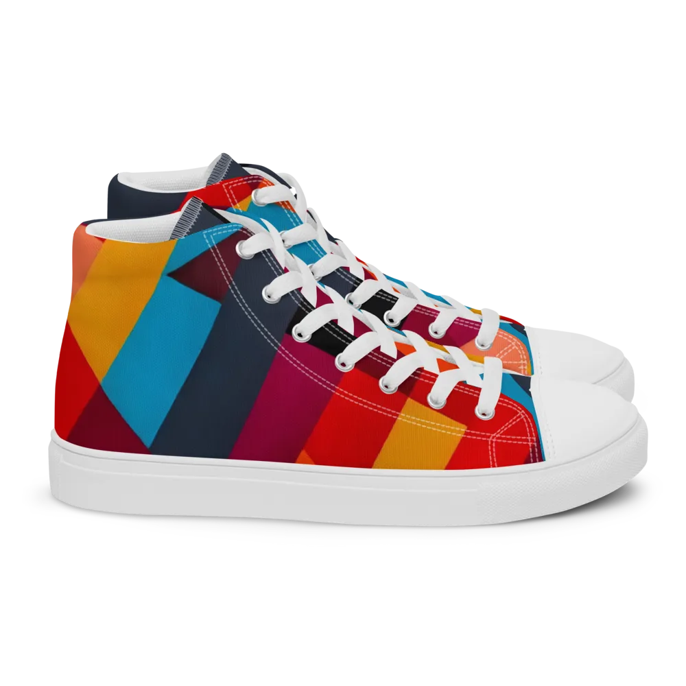 Chromatic Interlock on Women's High Top Canvas Shoes — Right