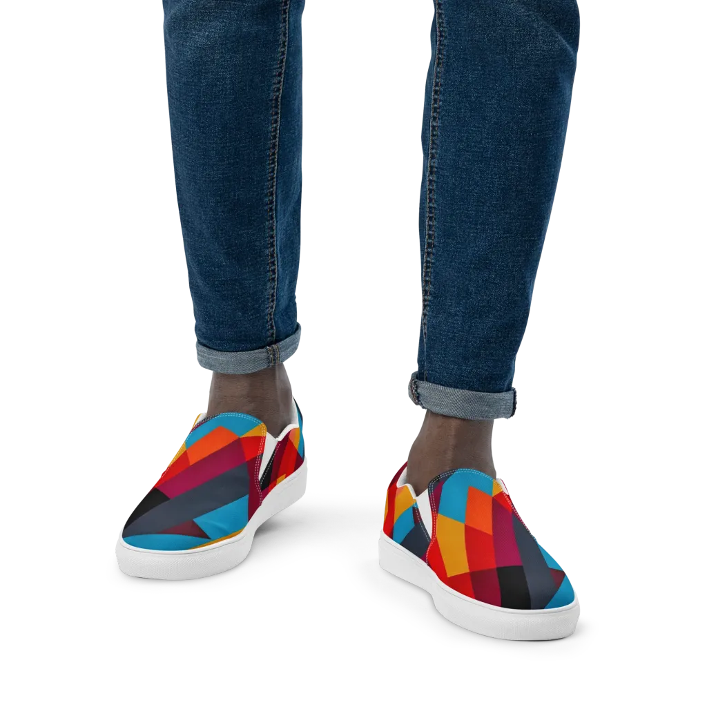 Chromatic Interlock on Men's Slip-On Canvas Shoes — Front