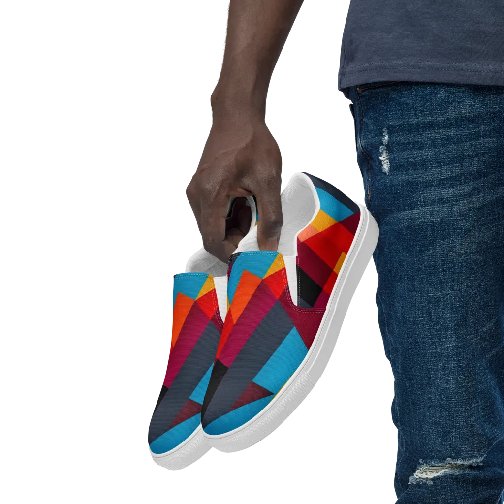 Chromatic Interlock on Men's Slip-On Canvas Shoes — Left Front