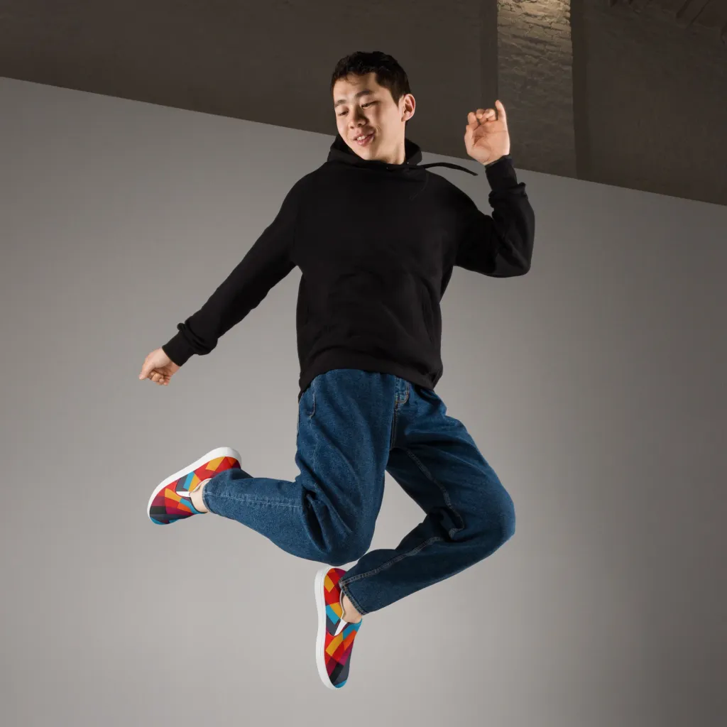 Chromatic Interlock on Men's Slip-On Canvas Shoes — Right Front