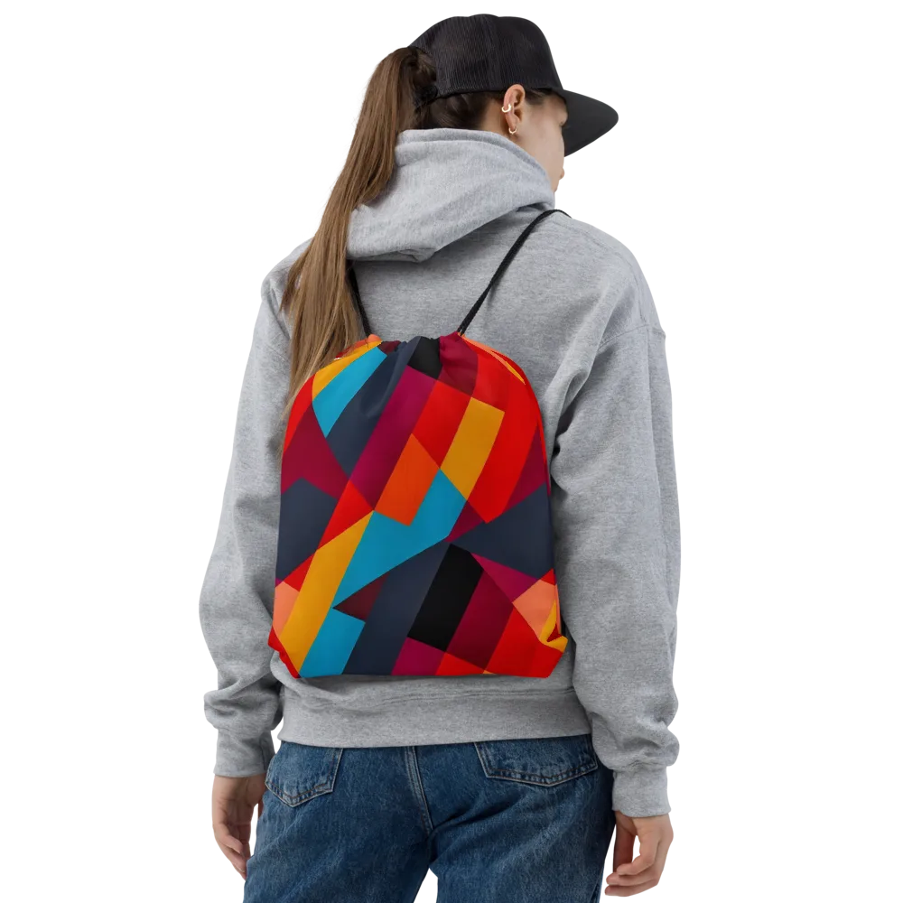 Chromatic Interlock on Drawstring Bag — Front