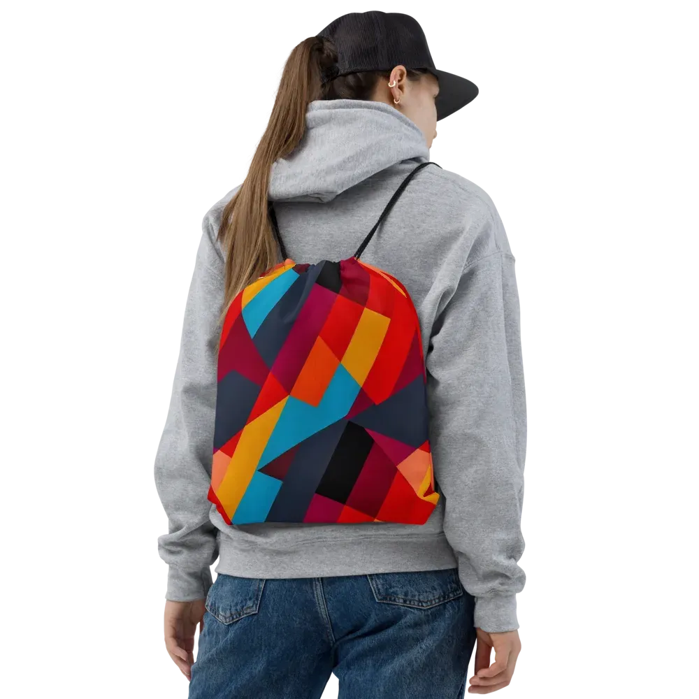 Chromatic Interlock on Drawstring Bag — Front