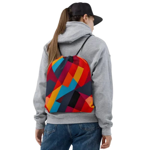 Chromatic Interlock on a Drawstring Bag