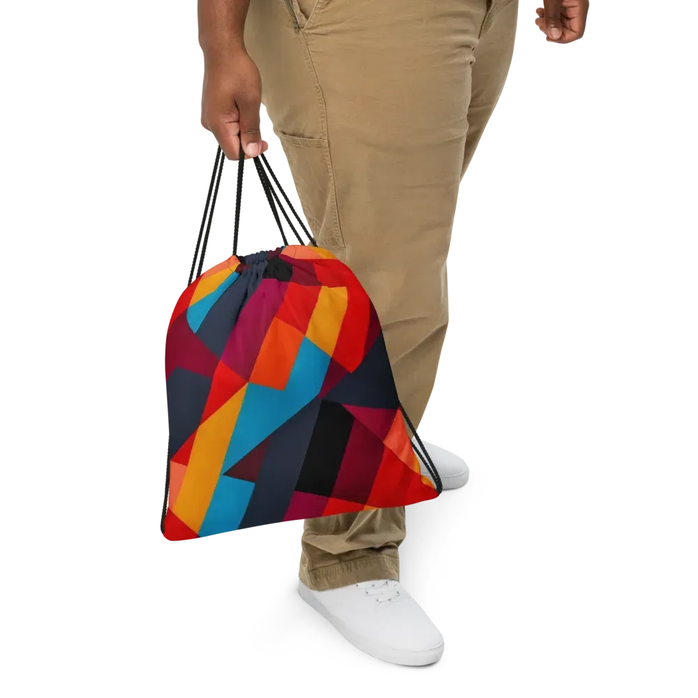 Chromatic Interlock on Drawstring Bag — Front